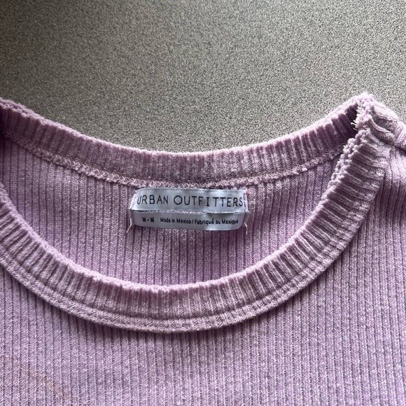 Urban Outfitters ribbed purple fitted top - Picture 2 of 3